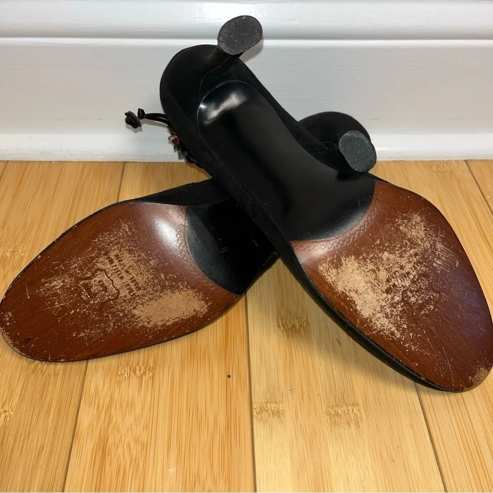 Stuart Weitzman Elegant Black Suede,Women's Heels Pumps , Size 10M,